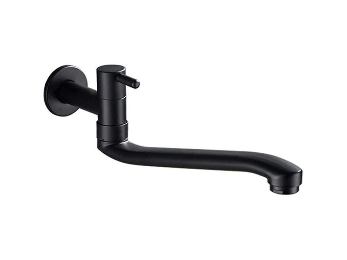 Grifo Monomando De Acero Inoxidable Para Lavabo De Baño, Montaje En Pared, Color Negro, Para Jardín O Piscina, Modelo 2025.