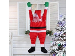 Colgante grande de Papá Noel para decoración navideña, 108 cm, rojo, para uso interior y exterior, hogar, puerta, pared.