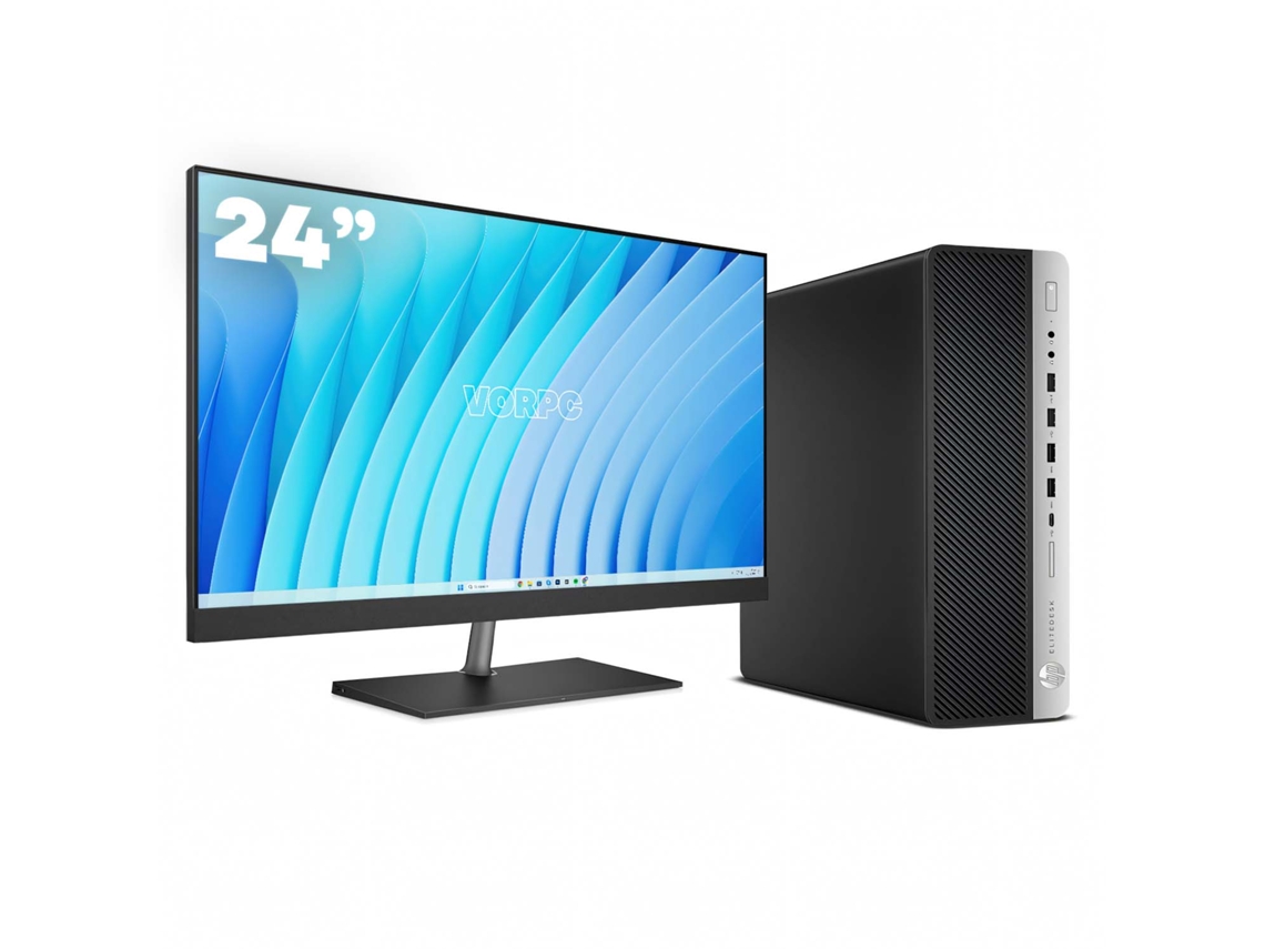 HP 800 G3 Sff / I5-6500 / 8 GB DDR4 256 GB SSD Windows 10 Pack 24 (reacondicionado como nuevo)