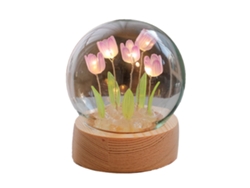 2026-lámpara Nocturna De Tulipán Lila Lámpara De Mesa Decorativa Para Hogar Oficina Dormitorio Luz Nocturna