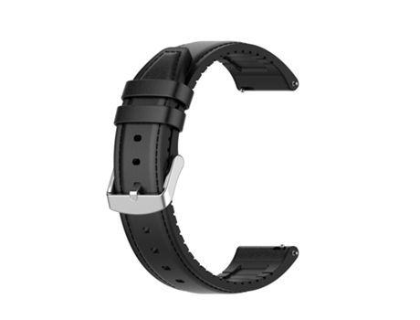 Correa de cuero de silicona de 22 mm para Huawei Watch GT 2 Pro (negro)