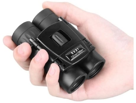 Mini Prismáticos 8X21 Impermeables Prismáticos Compactos Plegables Con Telescopio Hd para Observación de Aves Camping Ca-Negro