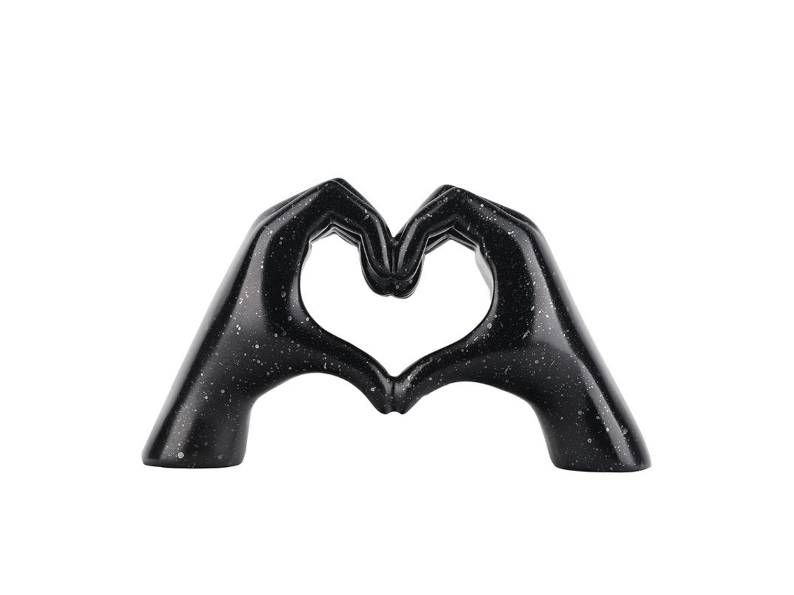 2026-escultura Decorativa De Gesto De Mano Corazón, Arte Moderno Personalizado Para Hogar Linjou Negro