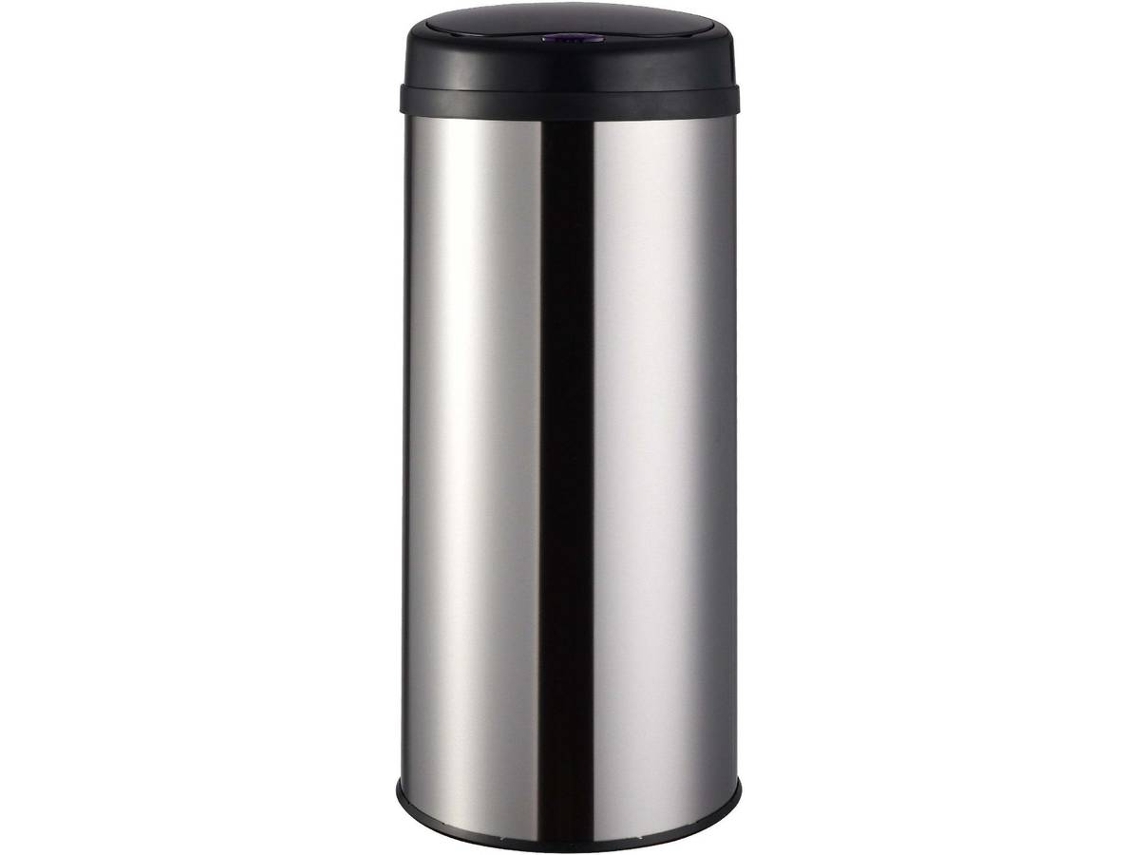 Cubo de Basura KITCHEN MOVE (Negro Mate - Acero Inoxidable - 50 L)