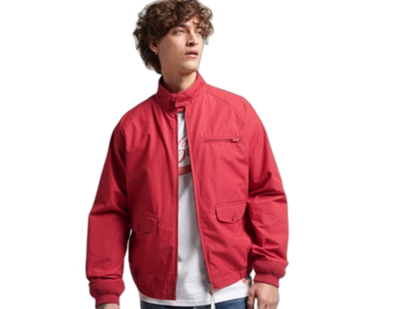 Chaqueta para Hombre SUPERDRY (L - Poliéster - Rojo)