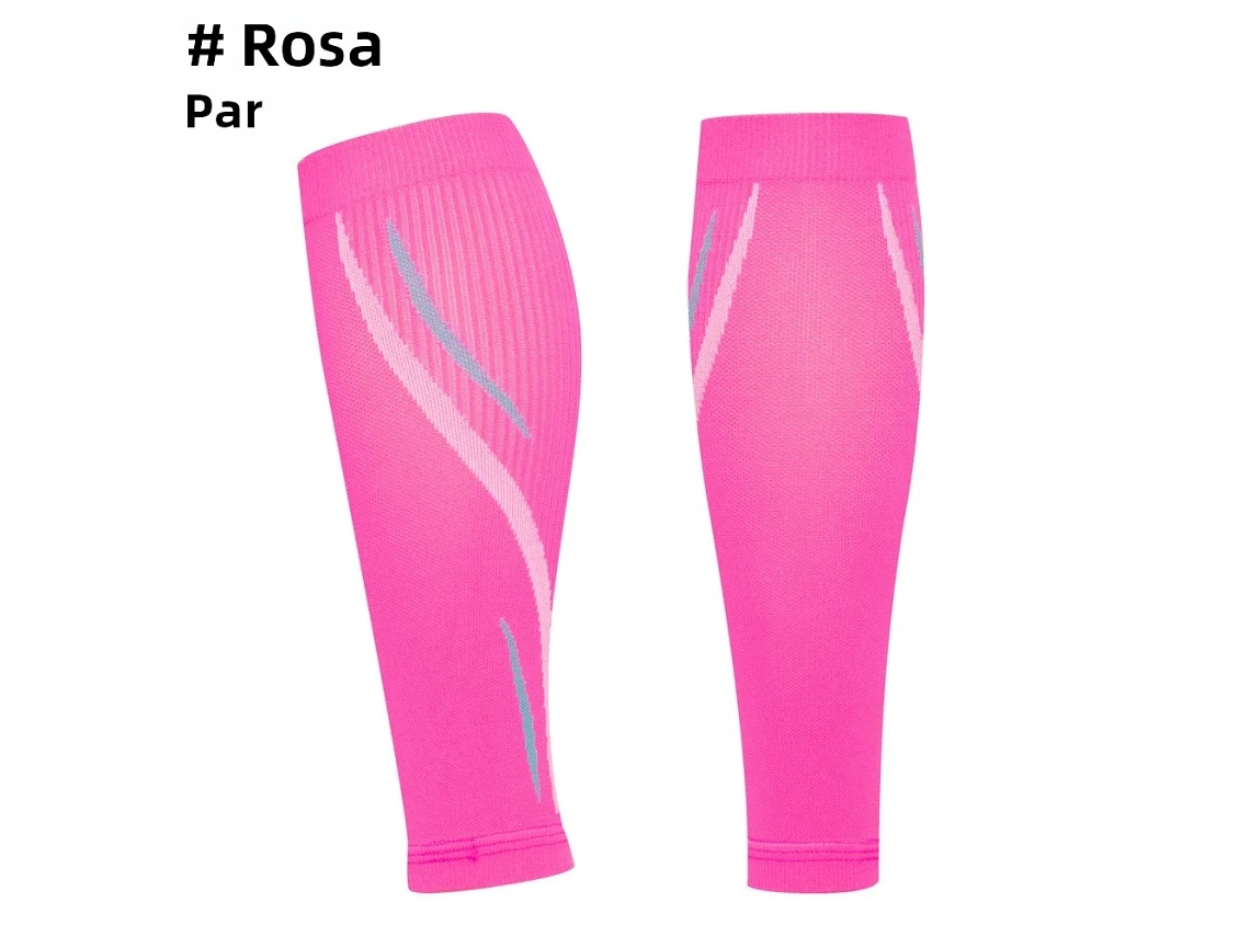 (rosa L-xl) Mangas De Compresión Para Pantorrillas (20-30 Mmhg), Calcetines De Compresión Sin Pie