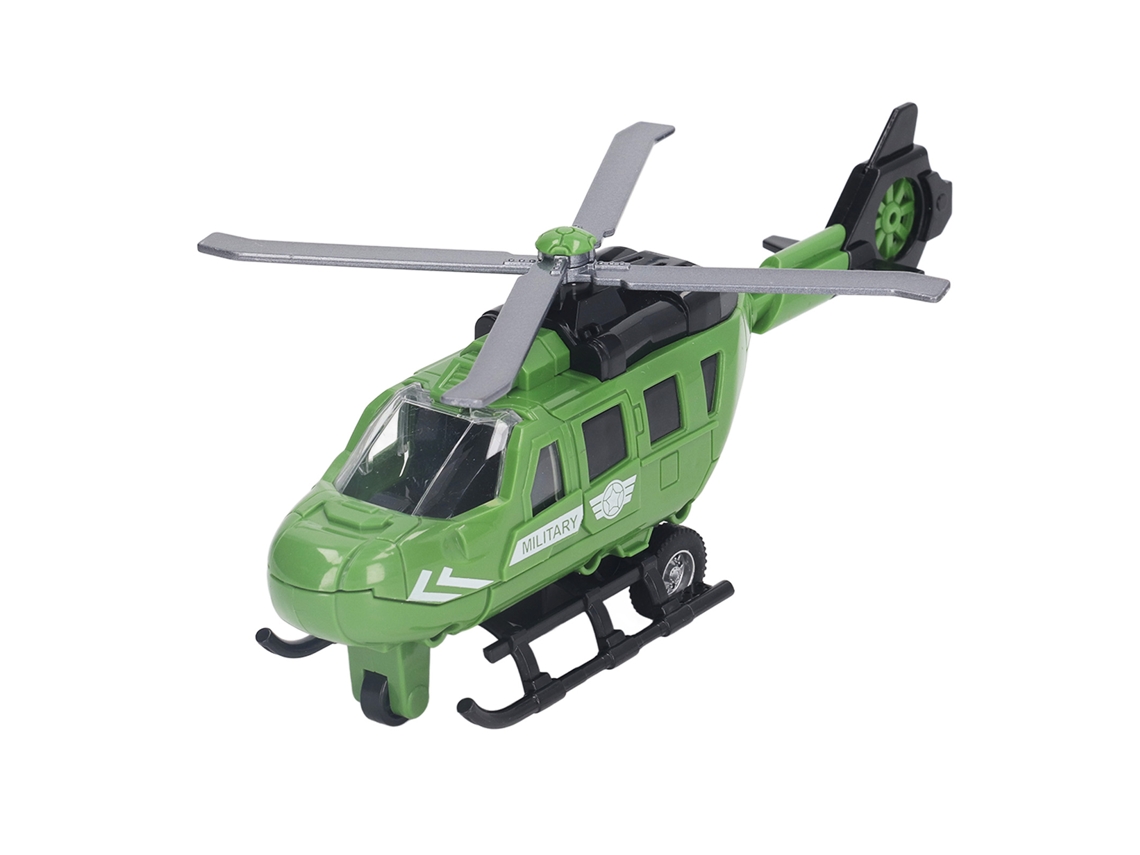 Brinquedo Liga Inércia Modelo Helicóptero Diecast 22,5cm Presente para Crianças