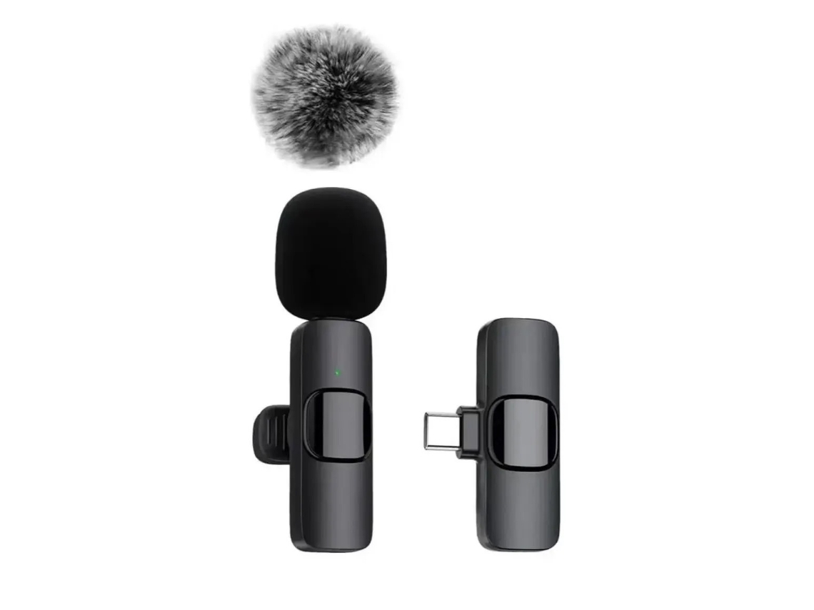 Micrófono Inalámbrico Portátil Con Clip, Cancelación De Ruido, Receptor Usb-c Para Smartphones Y Tablets