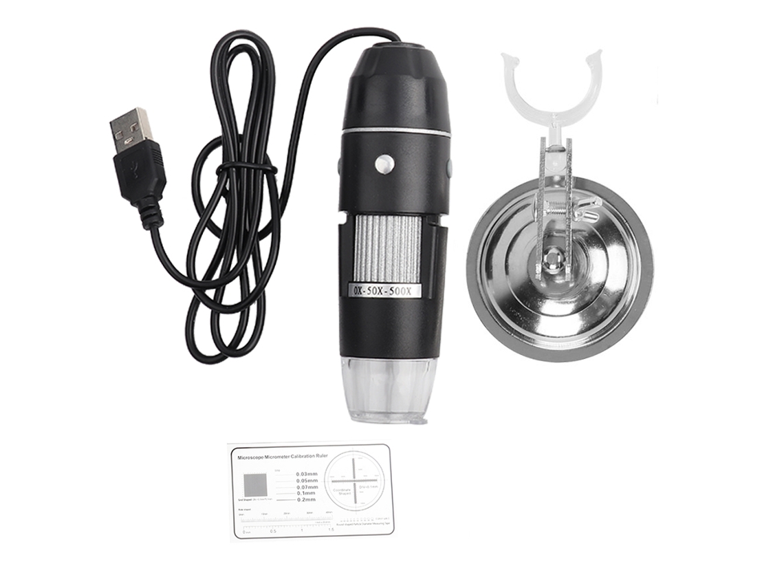 Microscopio Usb Digital Ajuste De Luz Herramienta Eléctrica Lupa Electrónica