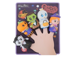 Vlola-5pcs Marionetas De Dedo Halloween Niños Dibujos Animados Lindas Set Para Fiesta Escuela De Halloween