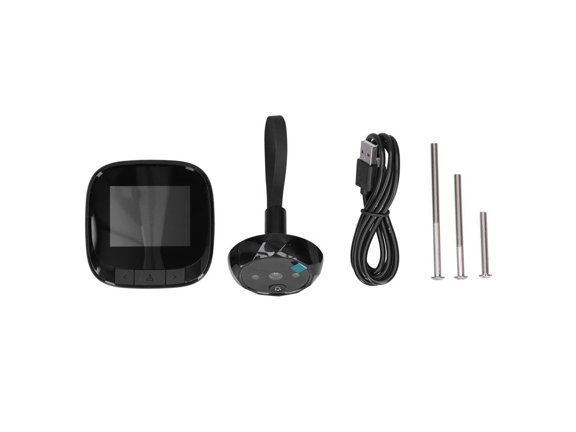 Mirilla Electrónica Digital De 2,4 Pulgadas Con Pantalla Lcd De Ángulo De 90° Y Sensor De Puerta.