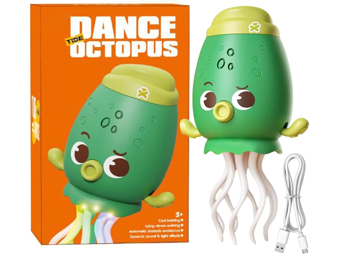 Juguete Musical Bailarín - Pulpo Musical Para Niños, Figura Interactiva Con Luz, Evita Obstáculos, I