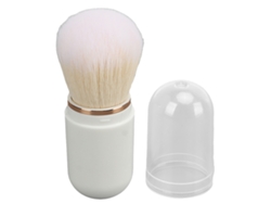 Rebe - Cepillo de uñas portátil retráctil de fibra artificial, con forma de cápsula, para eliminar el rubor blanco.