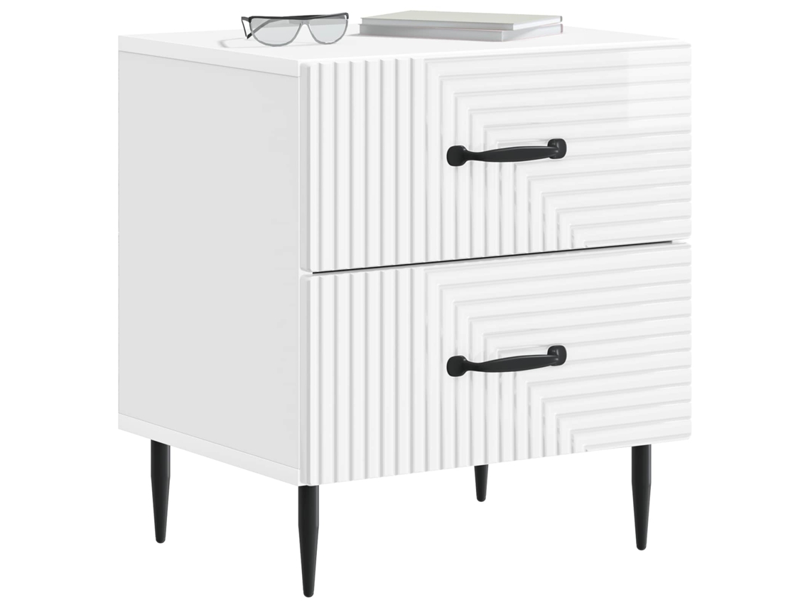Maison Exclusive - Armario De Noche Con Cajón Brillante 43 X 34,5 X 47,5 Cm