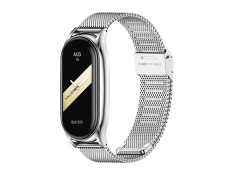 Correa de reloj inteligente para Xiaomi Mi Band 8 Mijobs Plus Funda Milan Buckle Metal Watch Band (Plata)