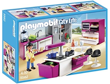 PLAYMOBIL City Life: Cocina de design abierto, playset (Edad Minima: 4 años - 113 piezas)