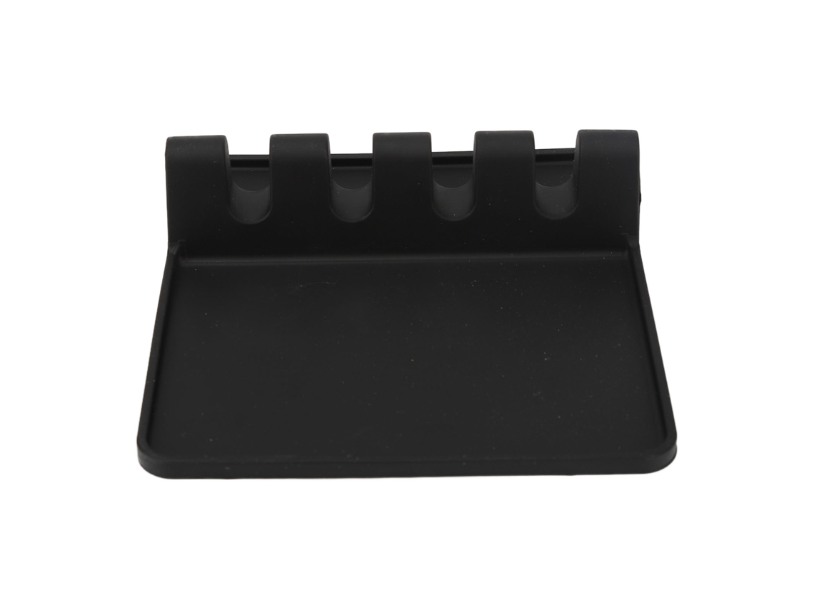 Reposo De Utensilios De Silicona Multifuncional Con Almohadilla Anti-goteo Para Encimera De Cocina Negro