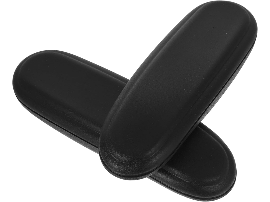 Reposabrazos De Silla De Oficina De 2 Piezas Con Cojines De Cuero Sintético Suave.