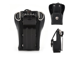 HURRISE Funda de Radio de Cuero para GP328Plus/GP338Plug/GP344/GP388 Radio Walkie Talkie con Sonido de Video