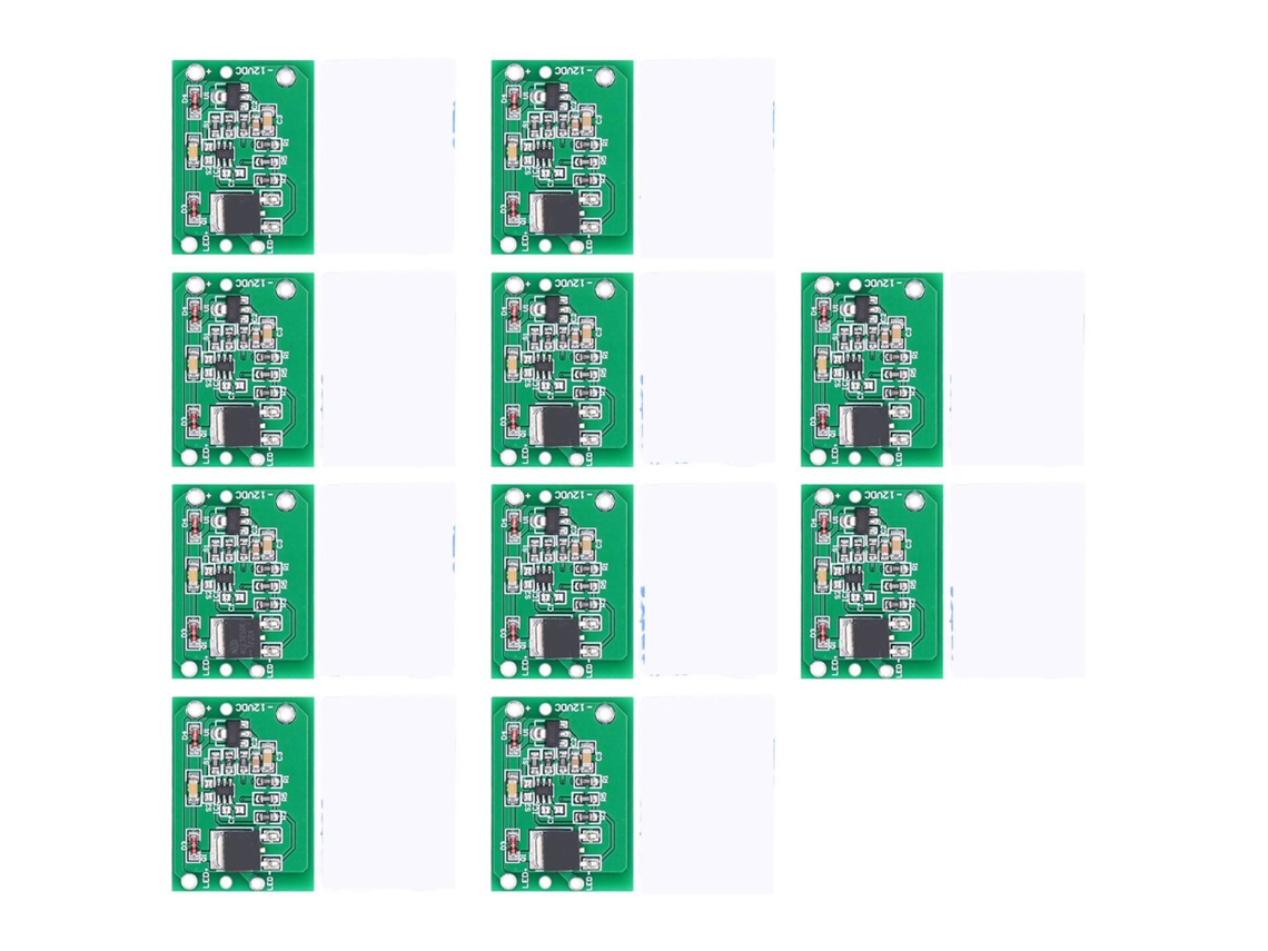 10 Módulos De Llave Táctica Capacitiva De 12 V Con Botón Táctil Y Luz Led De Bloqueo