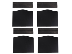 4 Mini Pizarras Decorativas De Madera De Doble Cara Para Mesa, Hogar, Bar, Hotel, Eventos Y Navidad.