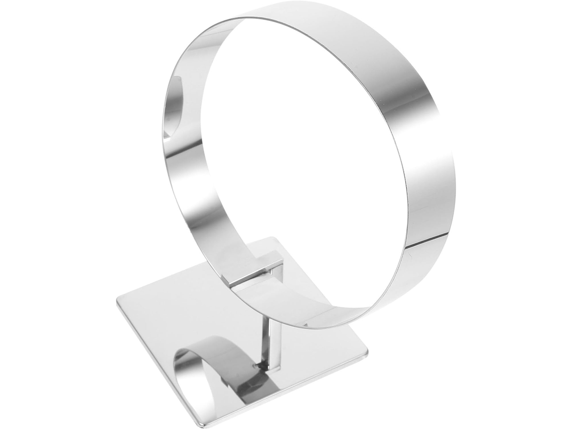 Soporte Circular Acero Inoxidable Plateado Cinturones Práctico Sobremesa Tiendas Mostradores