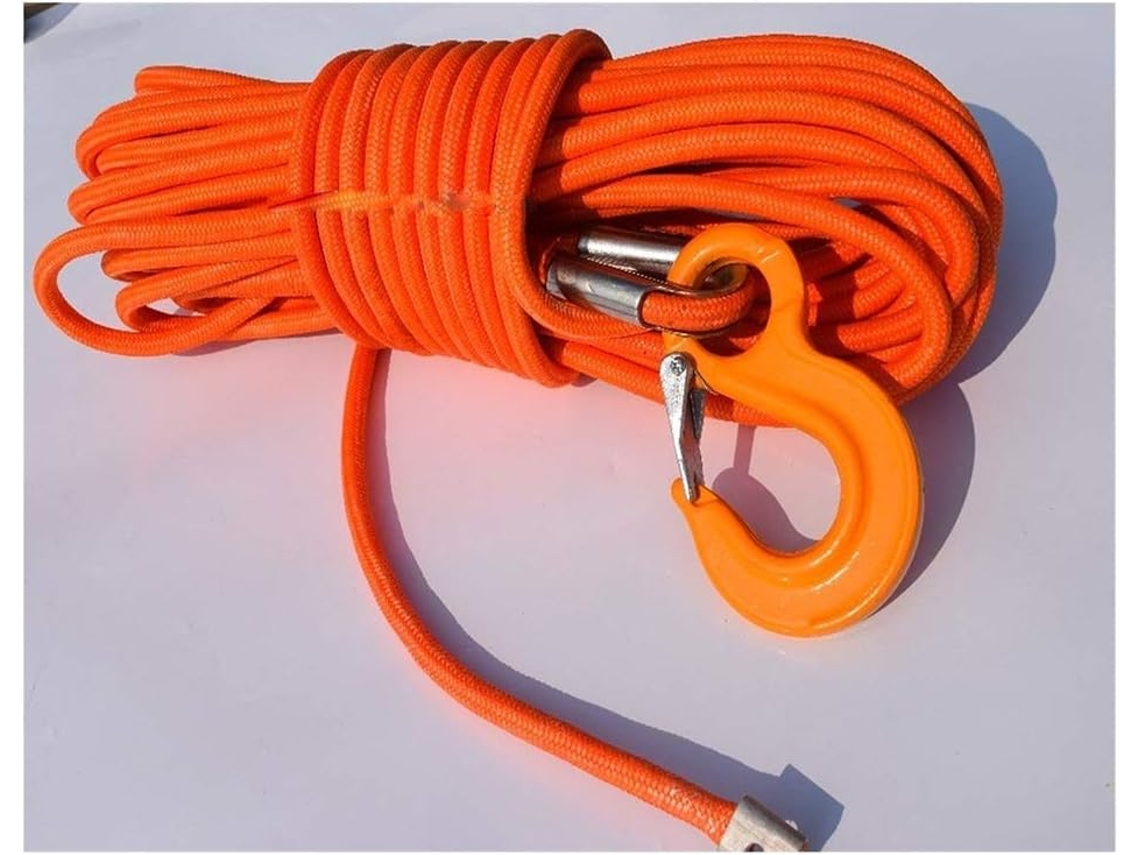 Cuerda De Remolque Naranja De 12 Mm X 30 M, Cuerda Con Revestimiento Sintético, Para Cabrestante De Atv Y De Barco.
