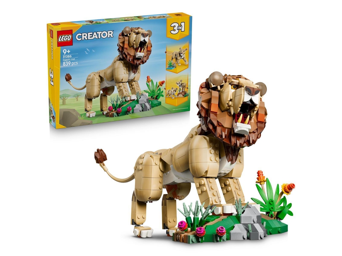 Lego® 31386 Creator 3en1 Fauna Salvaje: León Majestuoso De Juguete