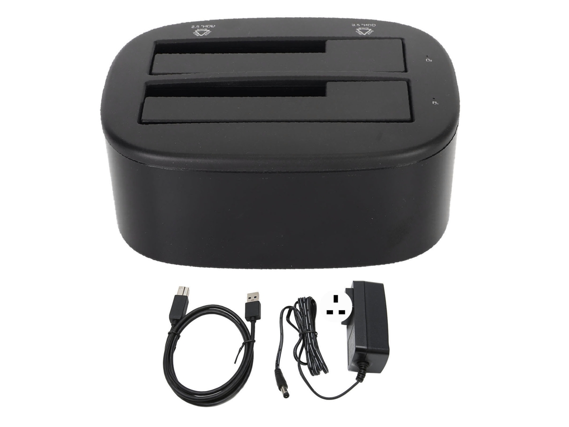 Estación De Acoplamiento Hdd Dual Bay Usb 3.0 A Sata Clonador Lector De Discos Duros 2.5 3.5 Pulgadas 8tb Uk Plug