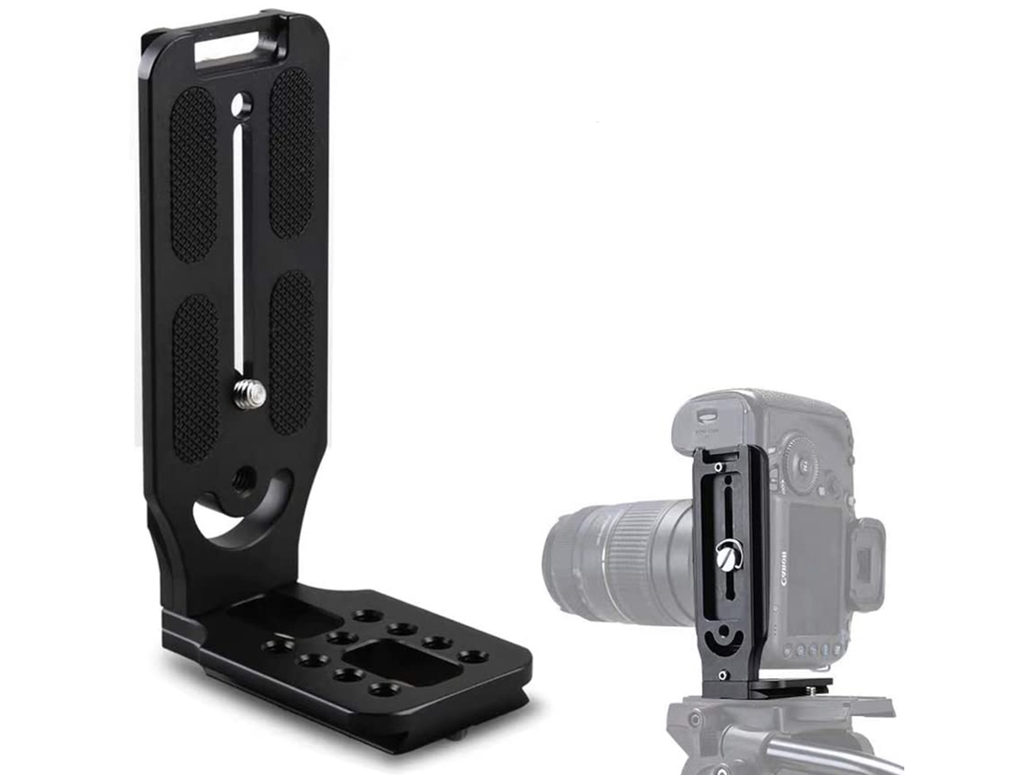 Placa de Liberação Rápida para Câmera em Forma L Suporte Filmagem Vertical 