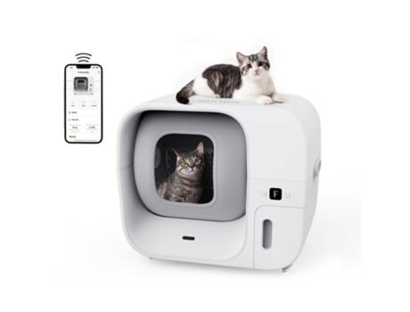 Caja de arena automática para gatos FURBULOUS FB001 Control de aplicación de limpieza rápida para gatos múltiples
