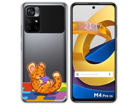 Carcasa Xiaomi POCO M4 Pro 5G TUMUNDOSMARTPHONE Dibujos Transparente Multicolor