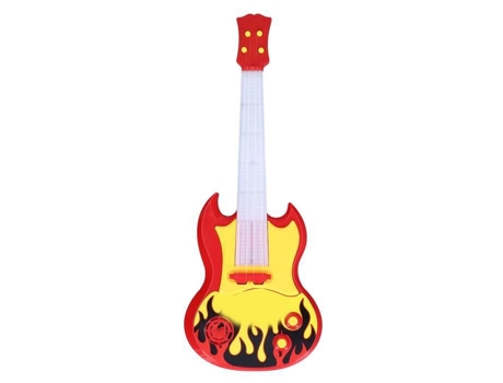 Ukelele de plástico para niños, juguetes de ukelele, cuerdas ajustables, diseño de arco clásico, juguete de guitarra de plástico