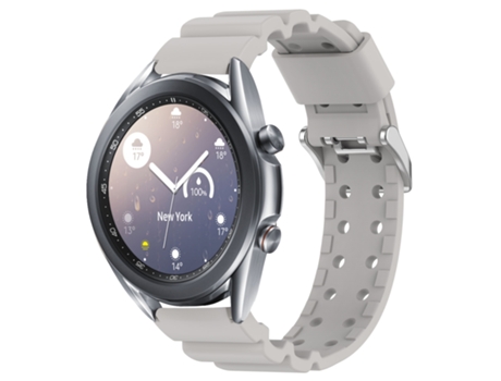 Correa de reloj de silicona Armor para Samsung Galaxy Watch3 de 41 mm + funda protectora (gris)