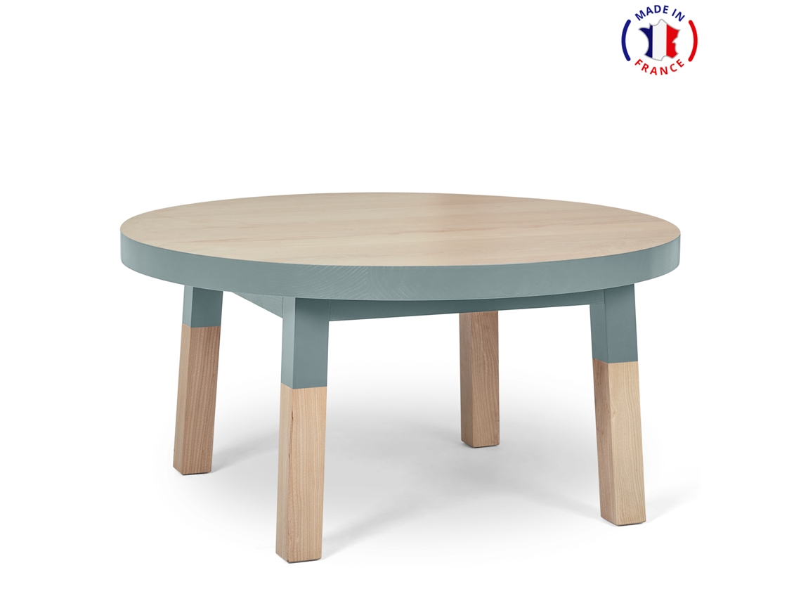 Mesa Redonda de Centro MON PETIT MEUBLE FRANÇAIS (Blanco Balisson - Madera - 100 x 45 x 100 cm)