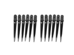 12pcs Caja Pinzas De Peinado Para Salón Clips De Separación Pelo Negro Estilismo Profesional