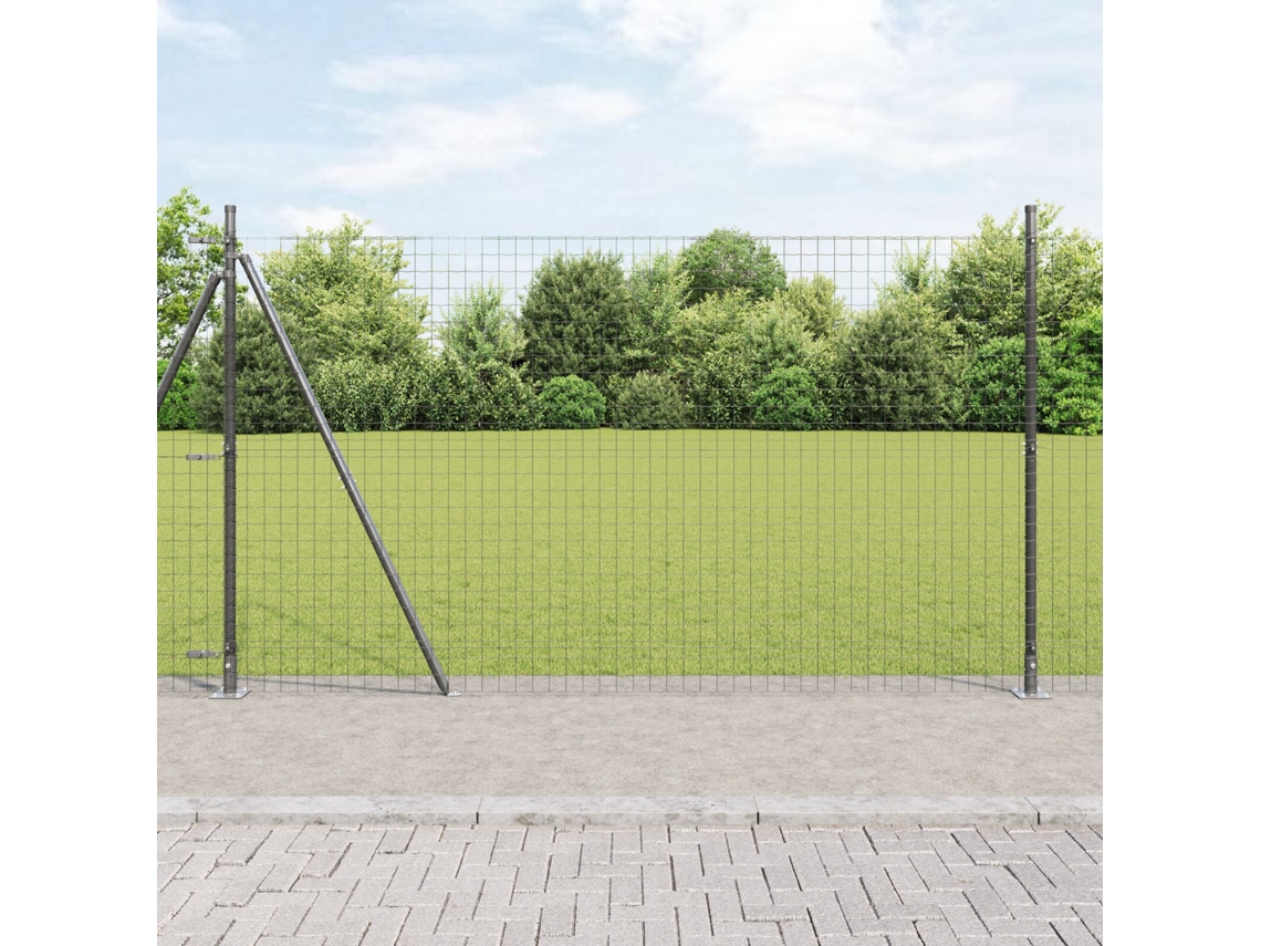 Juego de postes para cerca de hormigón gris (26 piezas) Wsd95000 Lovely Home