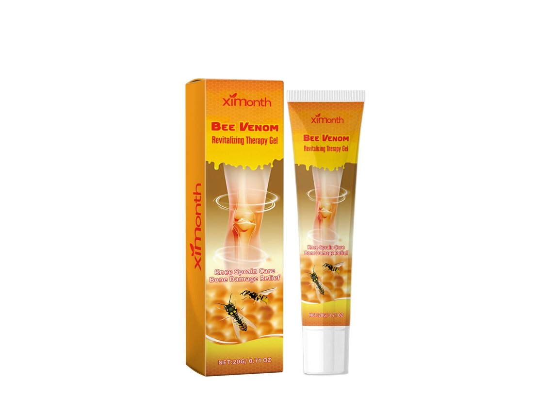El gel terapéutico con veneno de abeja Ximonth alivia el dolor de rodilla y pie con masaje.