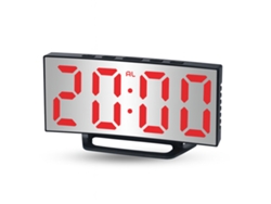Reloj despertador digital con espejo negro Sanda SD 4120