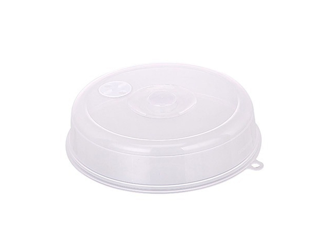 Tapa Transparente Resistente Al Calor Y Antisalpicaduras Para Microondas Con Asa De Fácil Manejo.