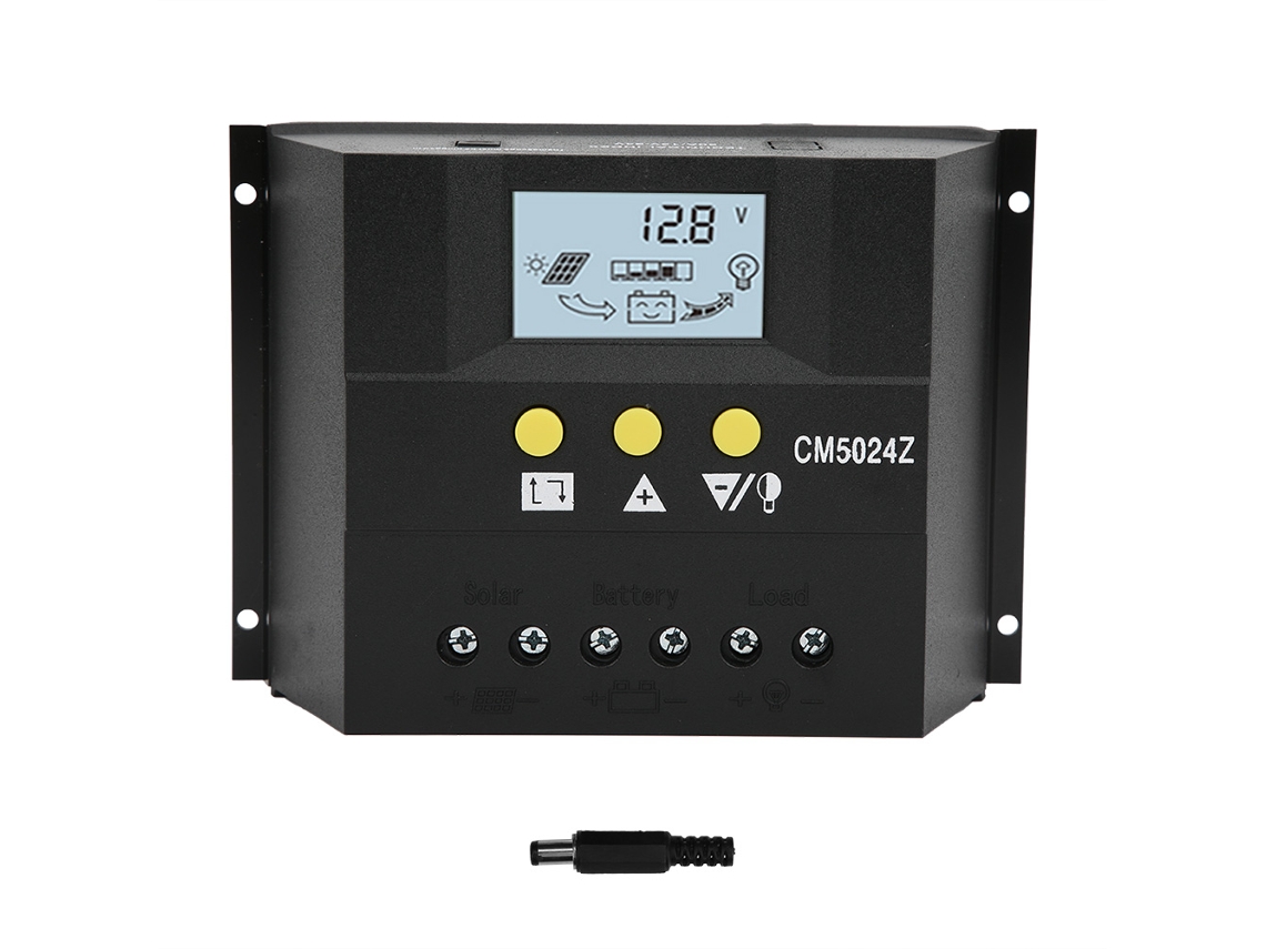 Cm5024 Controlador De Carga Solar Pwm De 12 V Y 50 A Con Sensor De Temperatura, Regulador De Batería, Energía Solar
