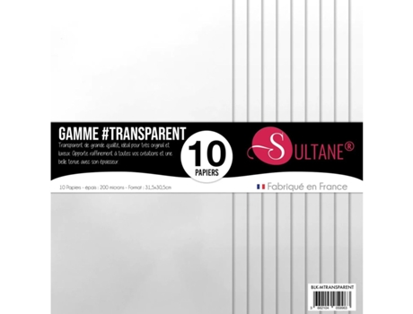 10 Papeles transparentes para gofrar - 200g/m2, A: 30,5 cm
