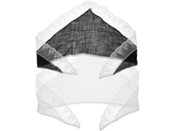 Bufanda Triangular De 2 Piezas Para Mujer Con Estampado De Encaje Floral, Estilo Bohemio, Ligera Y