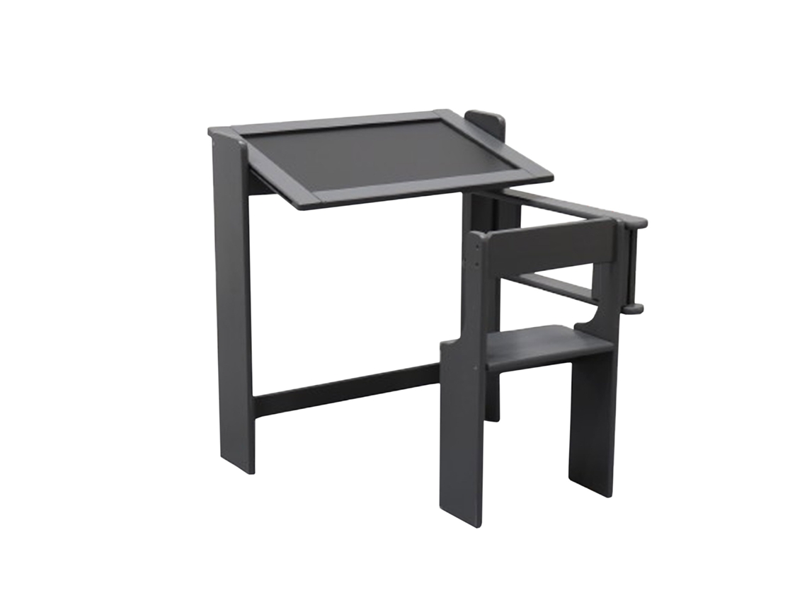 WELLHOME - Pupitre Pizarra Plegable Color Gris