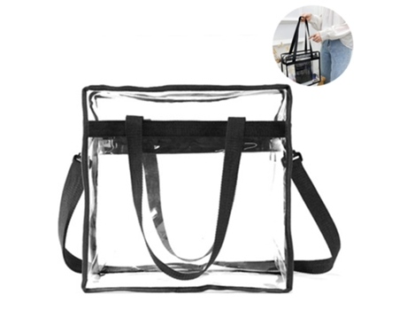 Mochila JEIIBRZUI Equipaje De Un Solo Bandolera Normal Bolsos Aprobado Por Estadio Cierre PVC Transparente