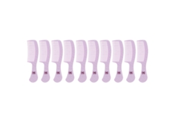 10 Peines De Dientes Anchos Antiestáticos Con Borde Redondo Ergonómico Portátil Para Peinado En Casa Y Exterior Morado