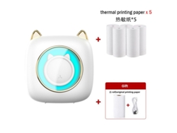 Impresora térmica portátil Mini Impresión sin tinta con luz RGB Incluye 6 rollos de papel de impresión Digitallab
