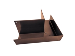 Esquina de canalón de aluminio Renoplast® Rk65, esquina exterior de 90° marrón, canalones, canaletas para lluvia, drenaje de techos