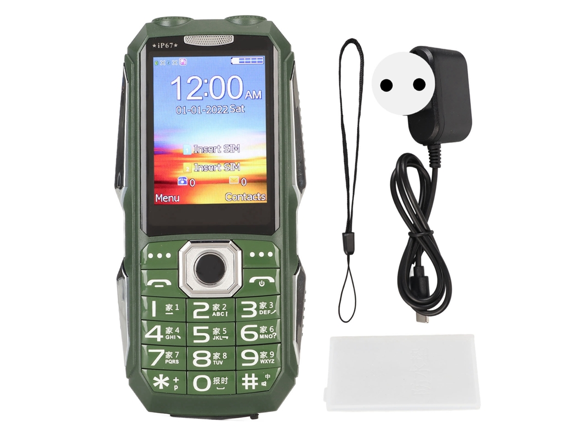 Teléfono Celular N503 Desbloqueado, 2g Gsm, Ip67, Resistente Al Agua, Con Tarjeta Sim Dual, Batería De 3800 Mah, Botón Grande, 100-240 V