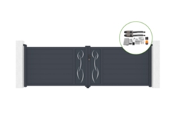 Portón abatible 4m LIFE H.120cm aluminio motorización TANKER B700 CASANOOV